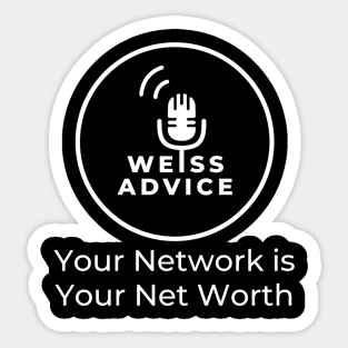 Net worth - white Sticker